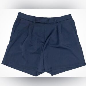 NWT 32 Degrees Women Pleated Pull On Navy Short X-Large